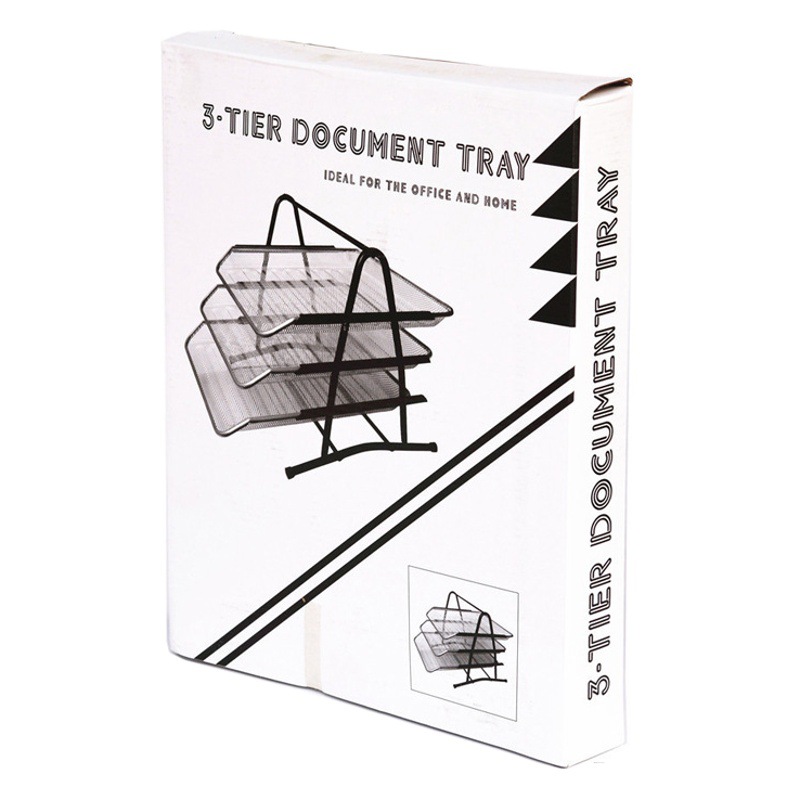 Factory three-layer four-layer metal file tray File column data sorting A4 file rack office desktop storage rack