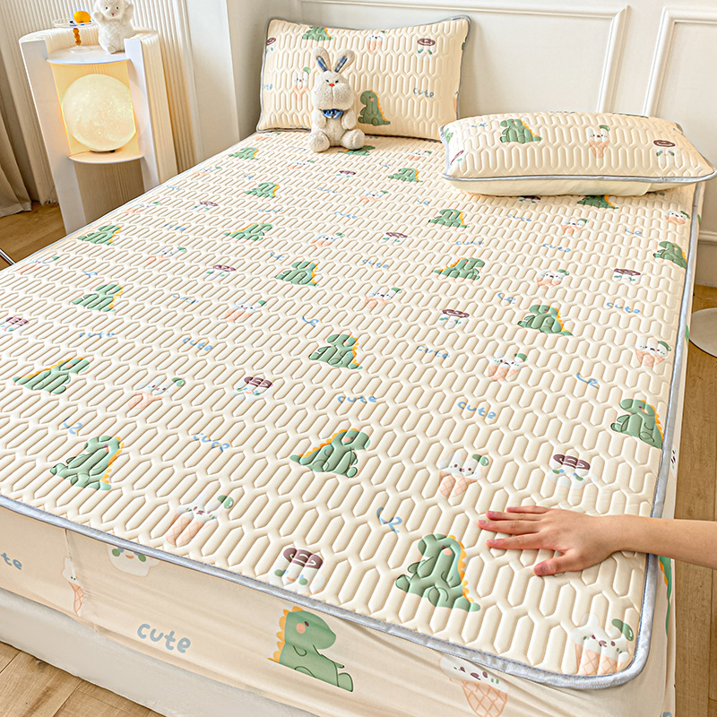 Picture of Class a Natural Latex Mat Set Air-Conditioned Mat Three-Piece Set Fitted Sheet Student Dormitory Summer Quilt Washable
