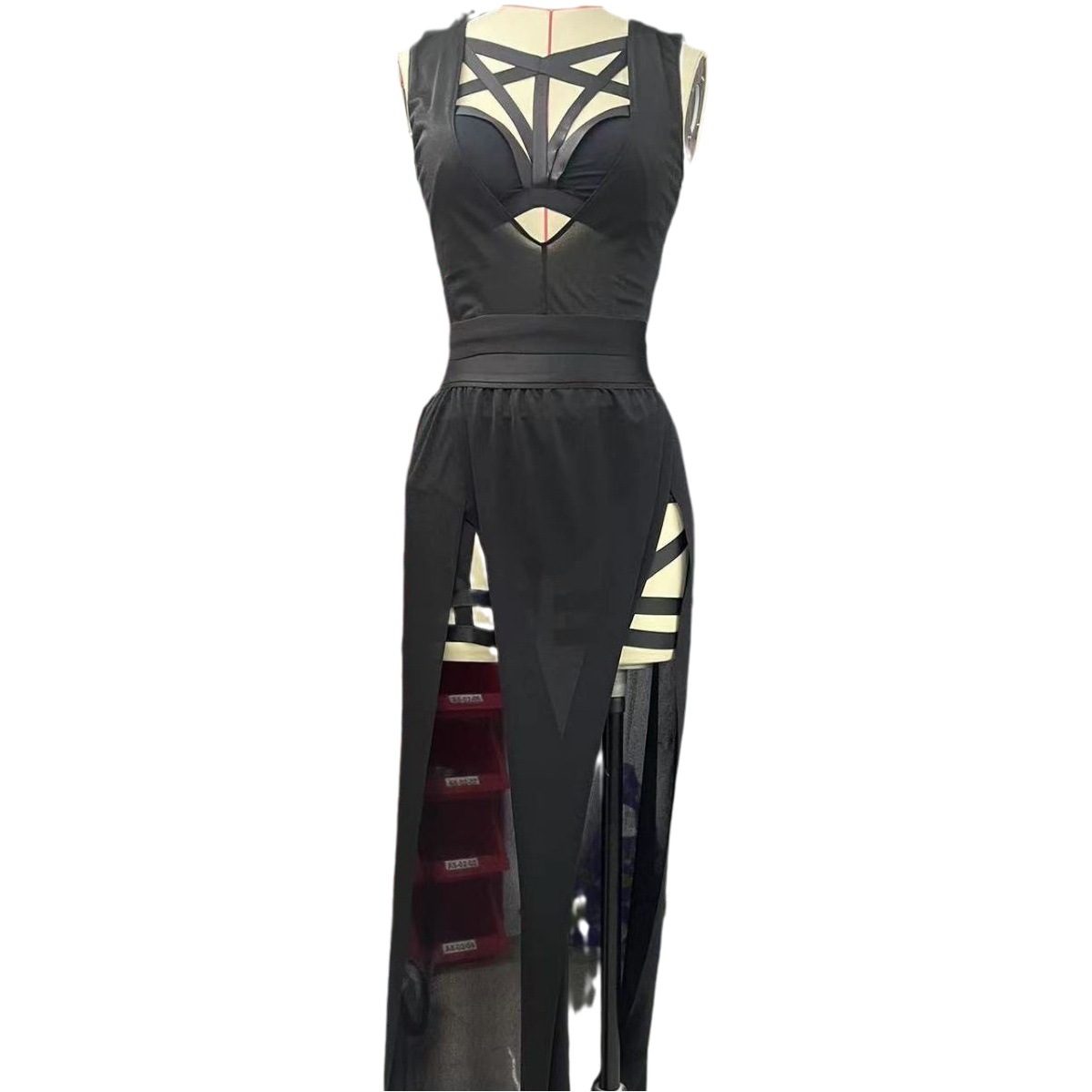 European and American style sexy lingerie lace-up sexy dress with chest pad beautiful gauze dress with vest 2022 new storm