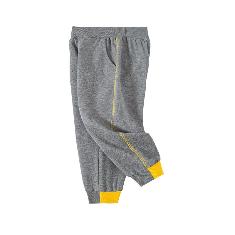 Picture of 2025 New Spring Korean Style Kidsren's Pants Kidsren's Pants Color Matching Sweatpants Boys Pure Cotton Sports Pants Trendy One Piece Drop Shipping