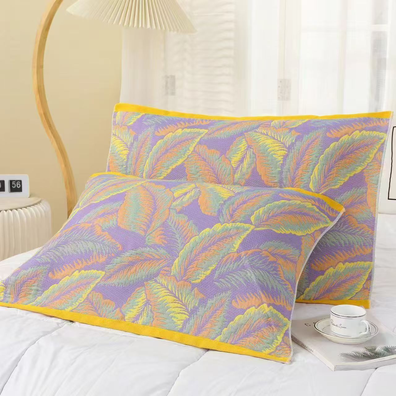 Picture of Gauze Pillow Towel Adult Pillow Headband Sweat-absorbent Comfortable Breathable Four Seasons Household European-style Soft Skin-friendly Single Strip