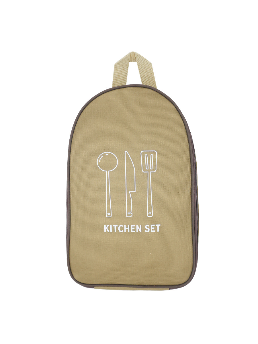 Picture of Outdoor Cookware Storage Bag Camping Kitchenware Handbag Barbecue Knife Cutting Board Bag Portable Travel Camping Tableware Bag