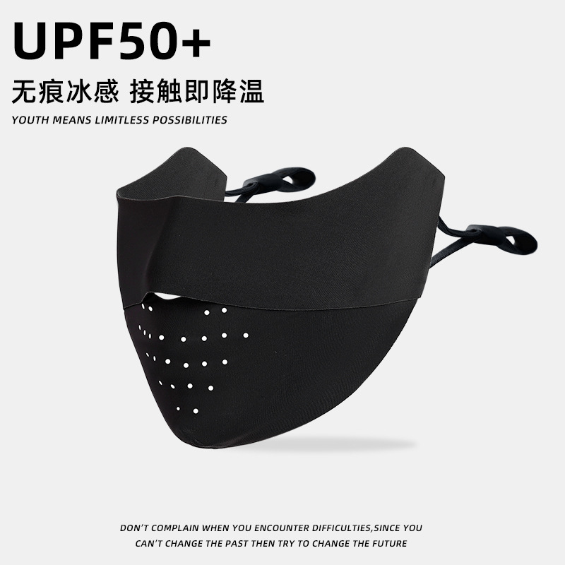 Picture of Ice Silk sun protection mask sun protection full face breathable fashion Korean eye protection corner summer outdoor UV protection Women's mask