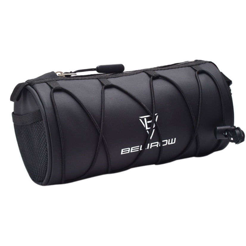 Mountain bike cylinder handlebar bag crossbeam hanging bag multi-functional driving car road folding car riding storage bag