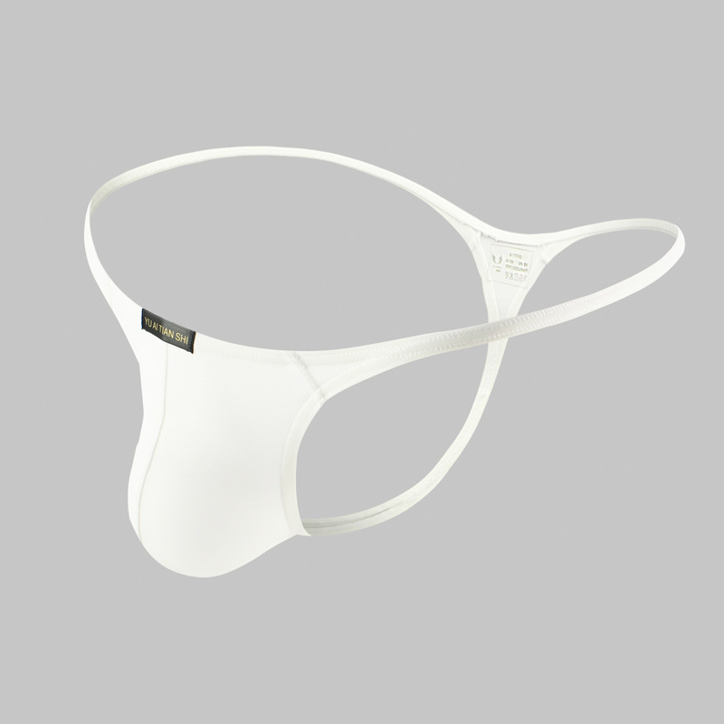 Picture of Bath Love Angel Men's Sexy Underwear Nylon Breathable Solid Color Low Waist Thong Men's Gay Underwear Spot Wholesale