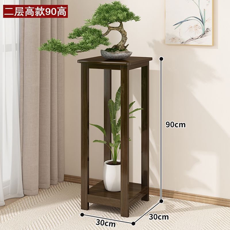 Picture of Chinese flower stand, balcony, flower stand, storage rack, succulent pothos flower pot shelf, flower stand, solid wood balcony, how many layers