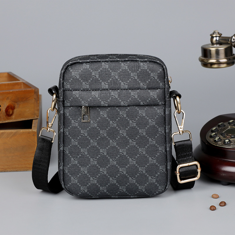 Cross-border Trendy Men's Small Satchel Portable Mini Printed Casual Shoulder Bag Lightweight Storage Bag Outgoing Crossbody Bag