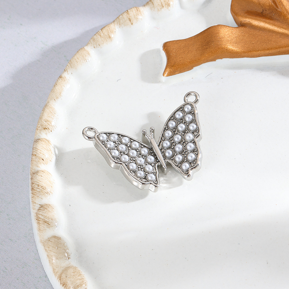 Picture of Cross-border Hot Fashion Zircon Bow Double Hole Connector Bracelet Necklace DIY Jewelry Handmade Accessories