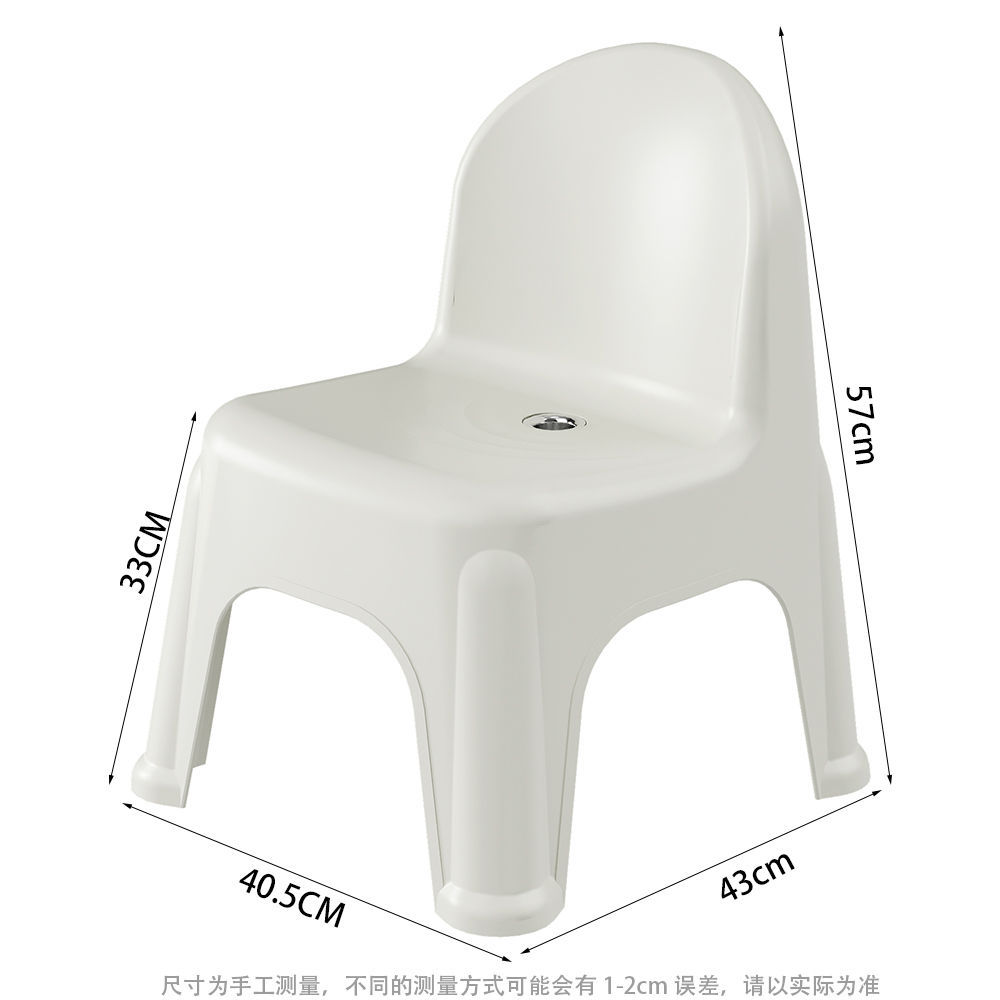 Picture of (2 pcs) plastic chair thickened new children's kindergarten backrest chair stool home dining chair
