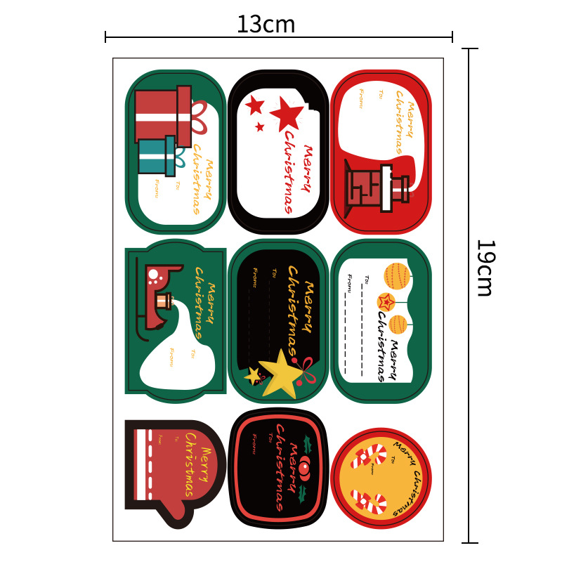 Picture of Christmas Sticker Gift Sealing Sticker Scene Sticker DIY Sticker Sticker Baking Packaging Sealing Sticker