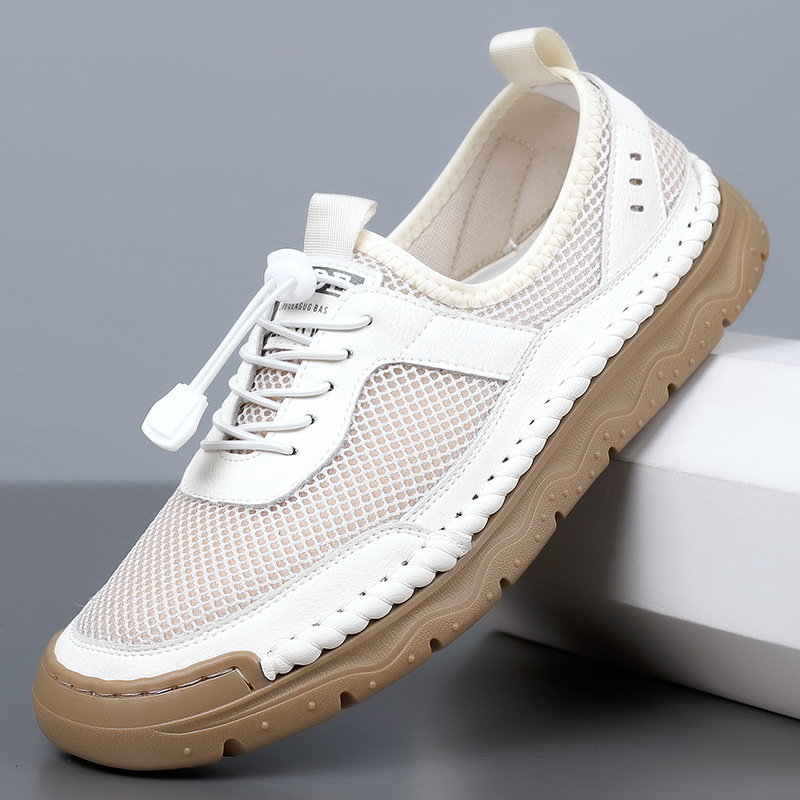 Mesh Men's Shoes Summer Casual Shoes Slip-on Mesh Breathable Mesh Flying Weaving Cross-border Men's Running sneaker
