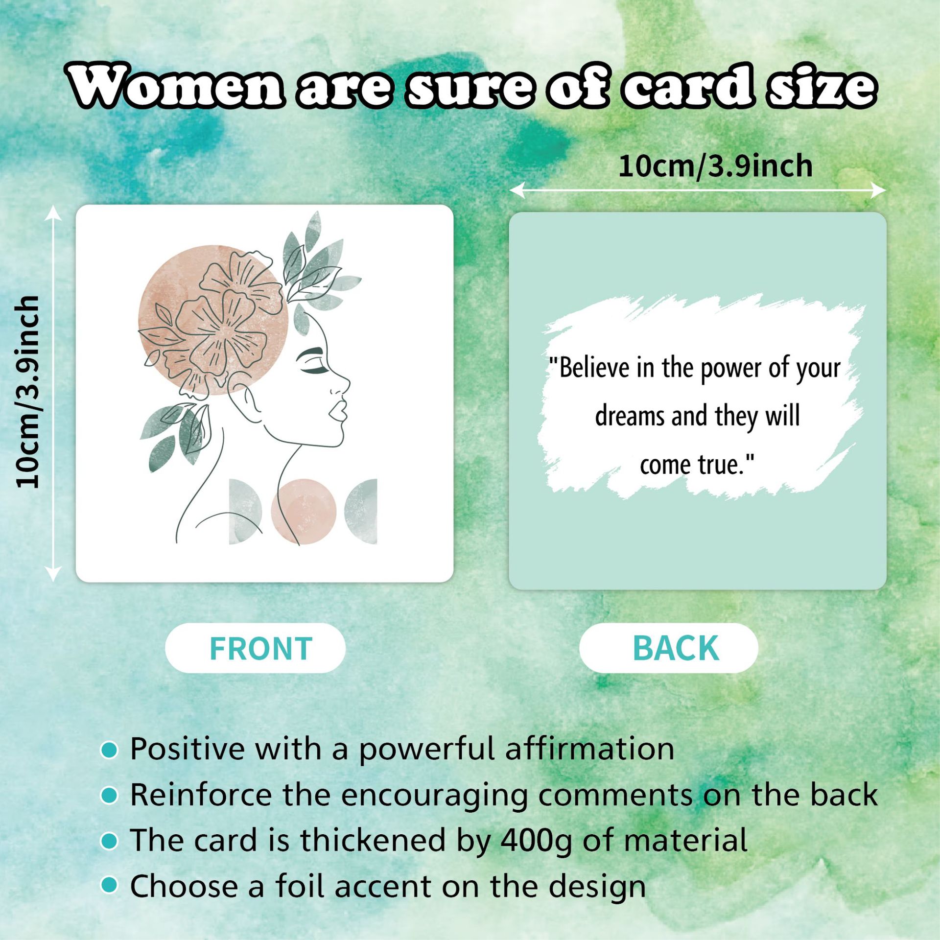 Picture of Cross-border New Products Encourage Greeting Cards 50 European and American Women Definitely Positive ins English Cartoon Set Inspirational Cards