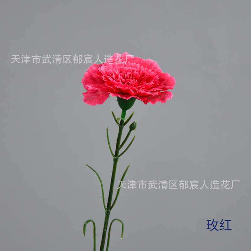 Picture of Carnation Single Branch Simulation Flower Mother's Day Flower Basket Flower Arrangement Shopping Mall Holiday Atmosphere Modeling Layout