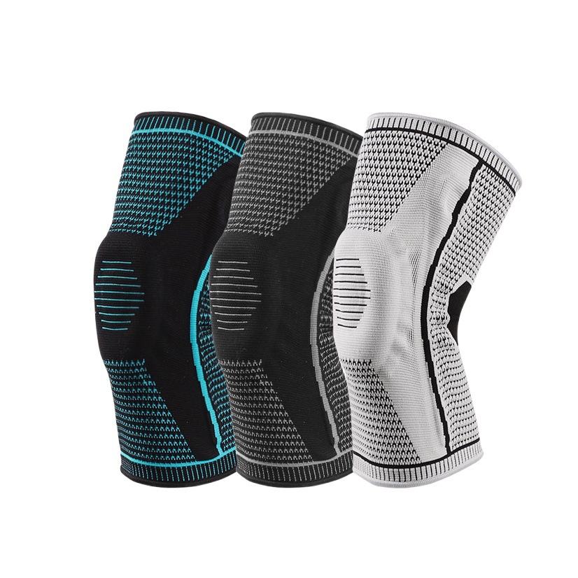 New Silicone support spring knee pad fitness sports knee pad cover pressure protection thickened shock absorption Amazon cross-border