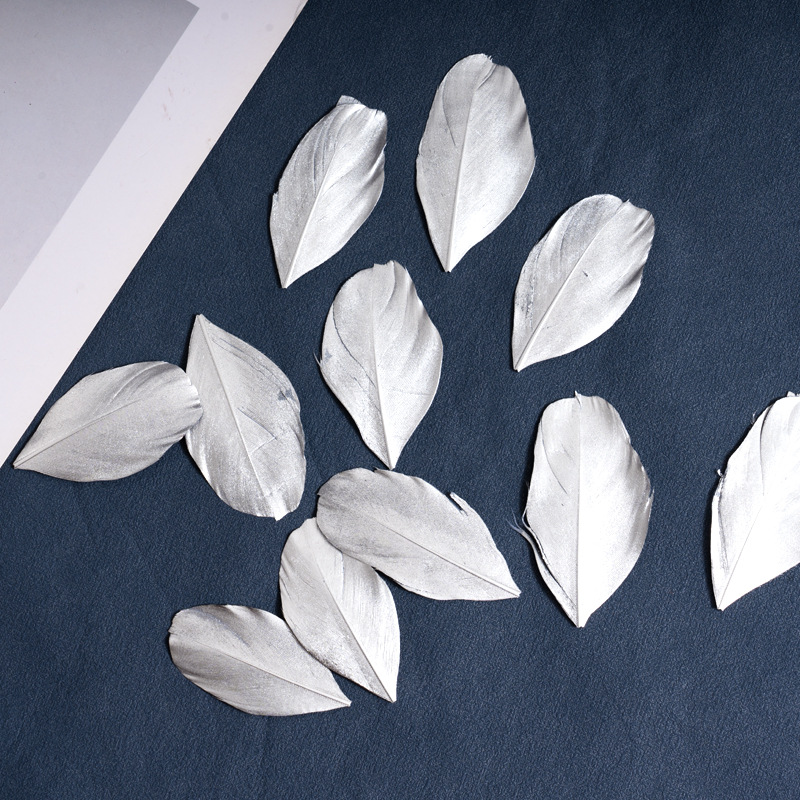 Picture of Goose feather floating head color feather decoration diy jewelry earrings earrings dream catcher handmade material accessories small feathers