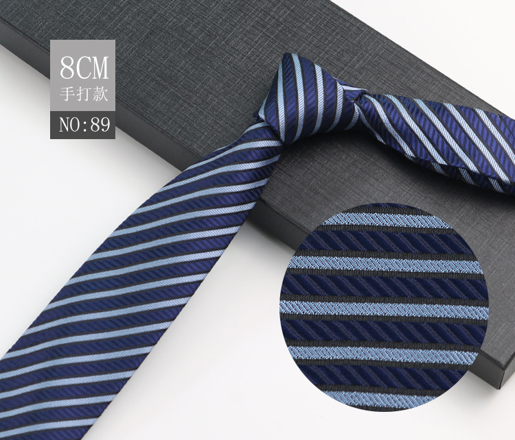 Picture of Men's Tie Business Shirt Stripesd Security Professional Formal Wear Wholesale Plus Logo Manufacturer 8cm Hand-Made