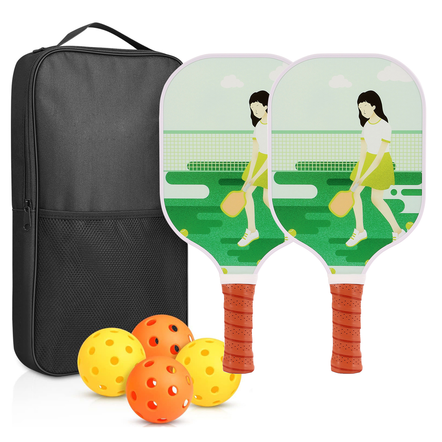 Picture of Peak ball racket glass fiber edge strip UV pattern design outdoor leisure entertainment cross-border pickle pickle racket