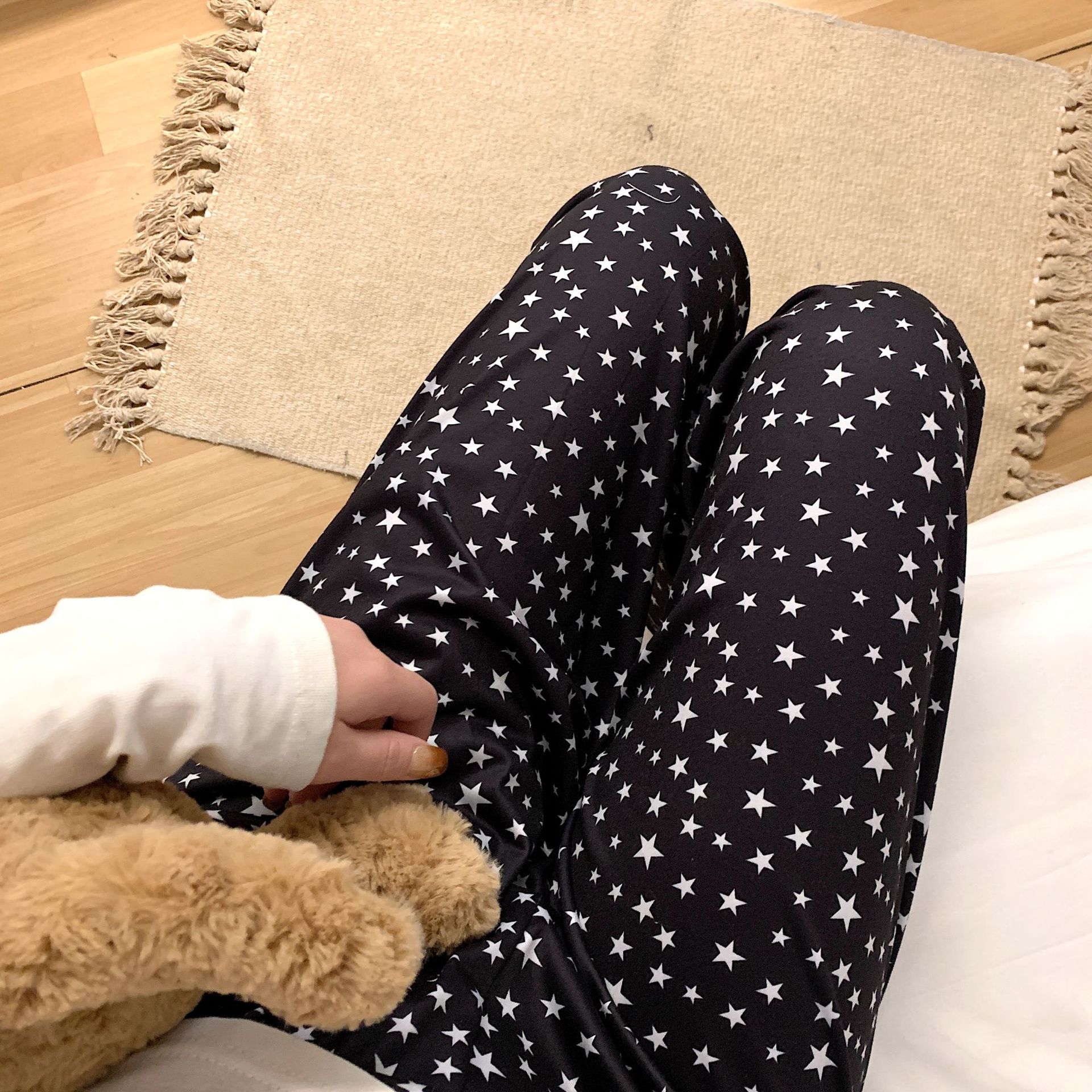 Picture of Home Pants Pajamas Women's Thin Spring and Autumn Loosen Pants Trousers Can Wear Casual Comfortable Japanese Star Walking Pants Women