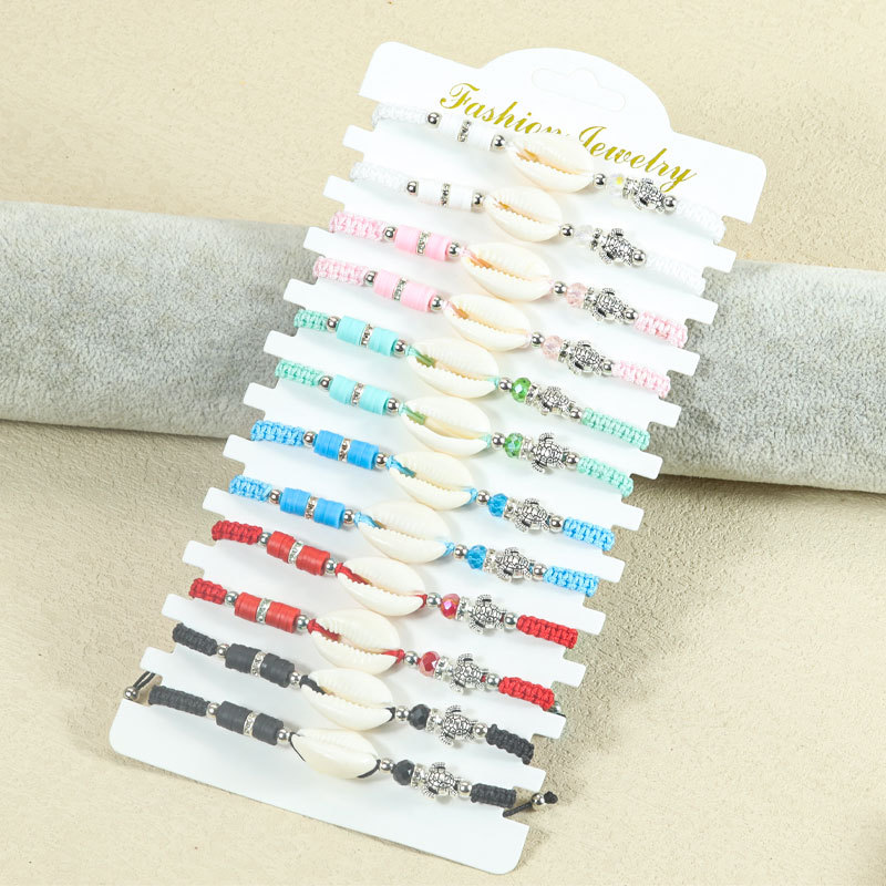Amazon European and American Jewelry Personality Creative Hawaiian Style Casual Bracelet Couple Shell Woven Bracelet