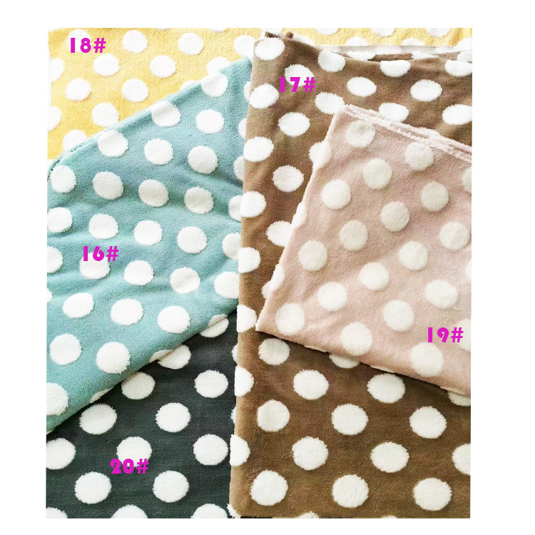 Factory in stock Polyester Jacquard Dot Cotton Velvet Warm Clothing Home Textile Home Craft Luggage Shoes Hat
