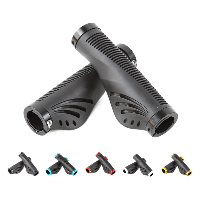 Bicycle Mountain Bike Handle Aluminum Alloy Bilateral Locking Handle Cover Dead Flying Bicycle Anti-slip Handle Rubber Sleeve 861
