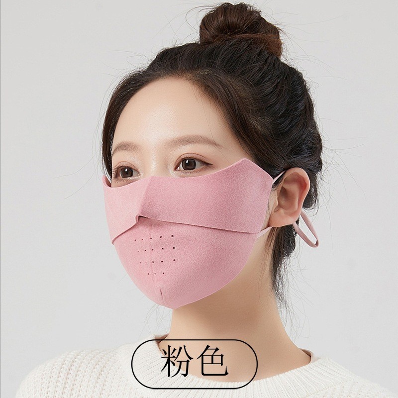 Picture of Sunscreen Mask Women's Anti-ultraviolet Summer Black Sunshade Full Face Mask Ice Silk Thin Breathable Eye Corner Stereo