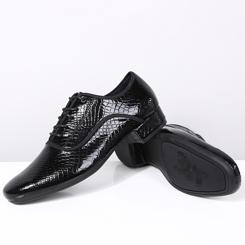 Cowhide Modern Dance Shoes Men's Soft-soled Performance Leather Ballroom Dance Ballroom Dance Ballroom Dance Latin Dance Square Dance Jazz Dance Shoes