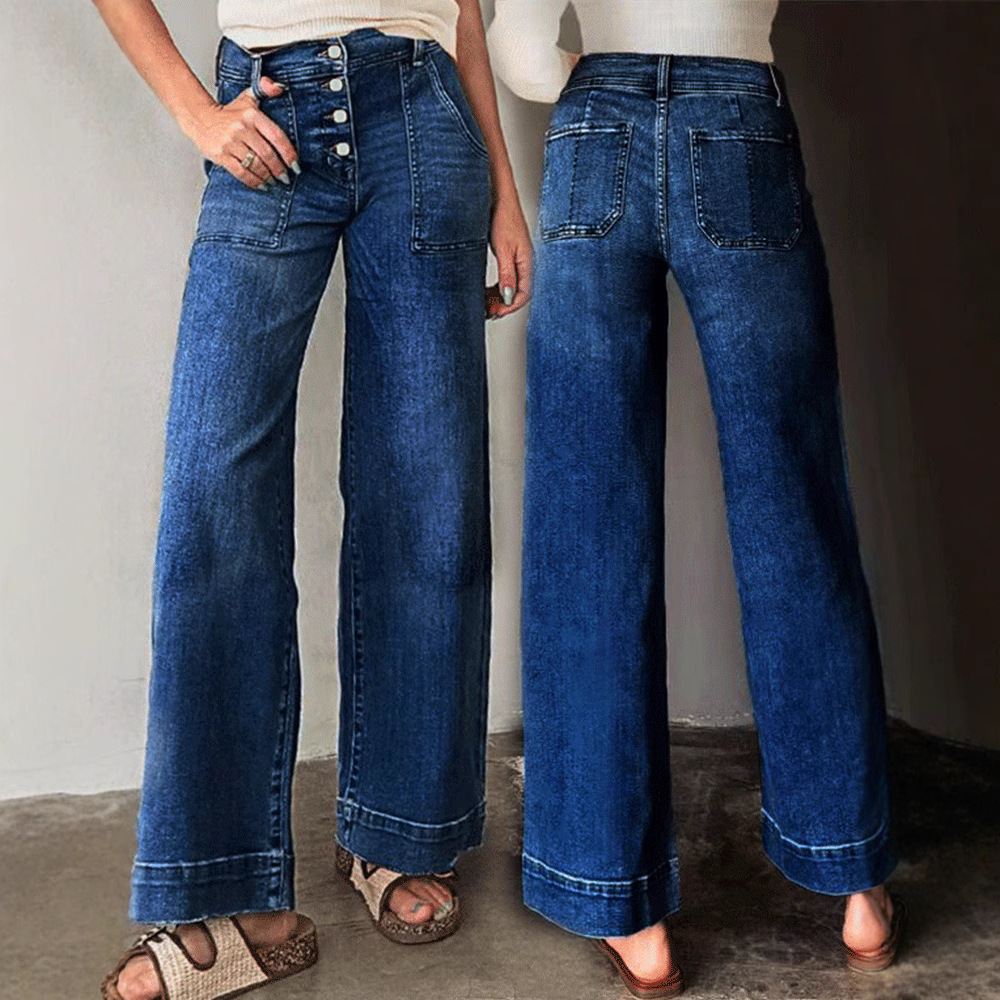 2024 New Cross-border Amazon Hot Selling European and American 80048# New Women's Casual Slim-fit All-match Straight Pants