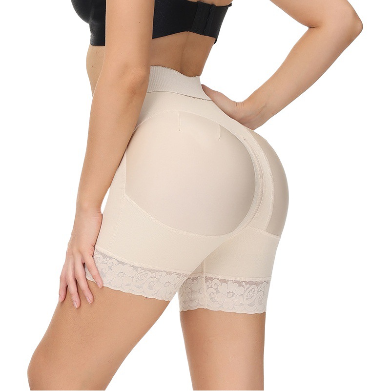 HOT Europe and the United States cross-border hip beauty body belly zipper hip pants artifact exposed hip breathable beautiful hip training breasted plastic