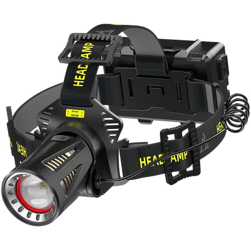 Cross-border white laser cannon induction headlight outdoor fishing mountaineering adventure USB charging headlight high-power miner's lamp