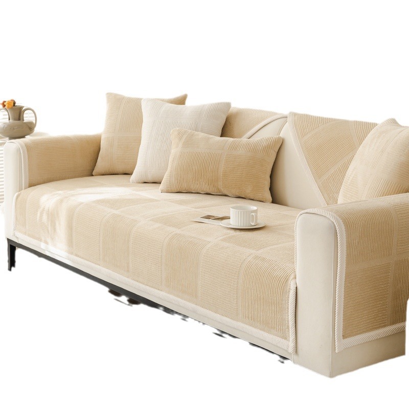 Picture of Autumn and Winter New Sofa Cushion Plush Seat Cushion Sofa Cover Plush Embroidery Modern Simple Non-slip Winter Thickened Cushion