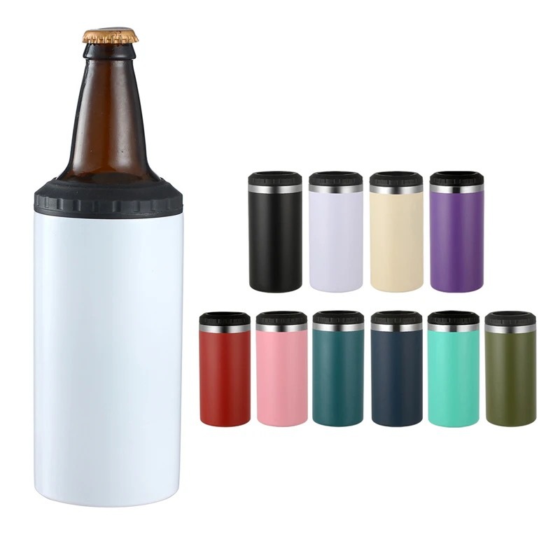 Cross-border 16oz Multifunctional 4-in-1 Cold Storage Can 304 Stainless Steel Cold Ice Cup Coke Can Beer Can Cold Cup