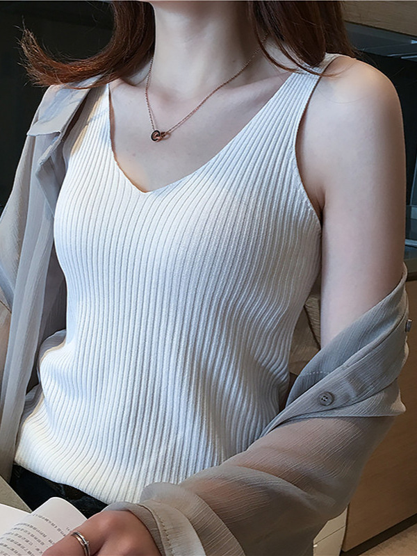 Picture of Cool Silk Knitted Camisole Women's Summer Sleeveless Outer Top Suit with Bottoming Clothing Export Wholesale