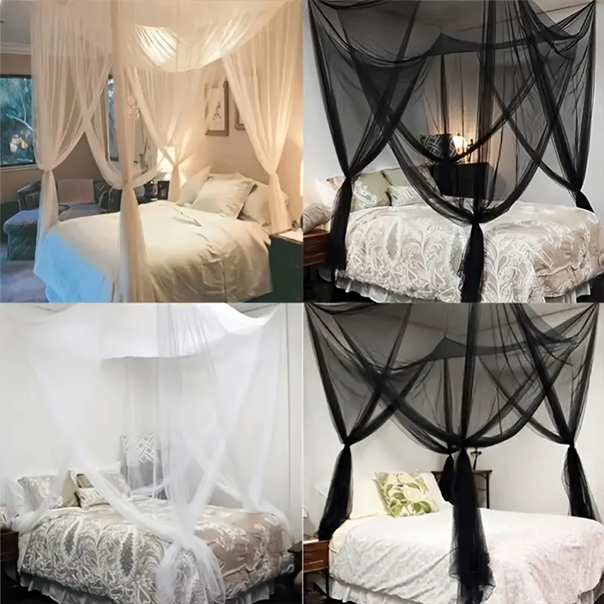 Picture of Square Mosquito Net, Simple Enlarged Four-Door Mosquito Net, Square Top Mosquito Net, Ultra-High Outdoor Mosquito Net to Prevent Mosquitoes