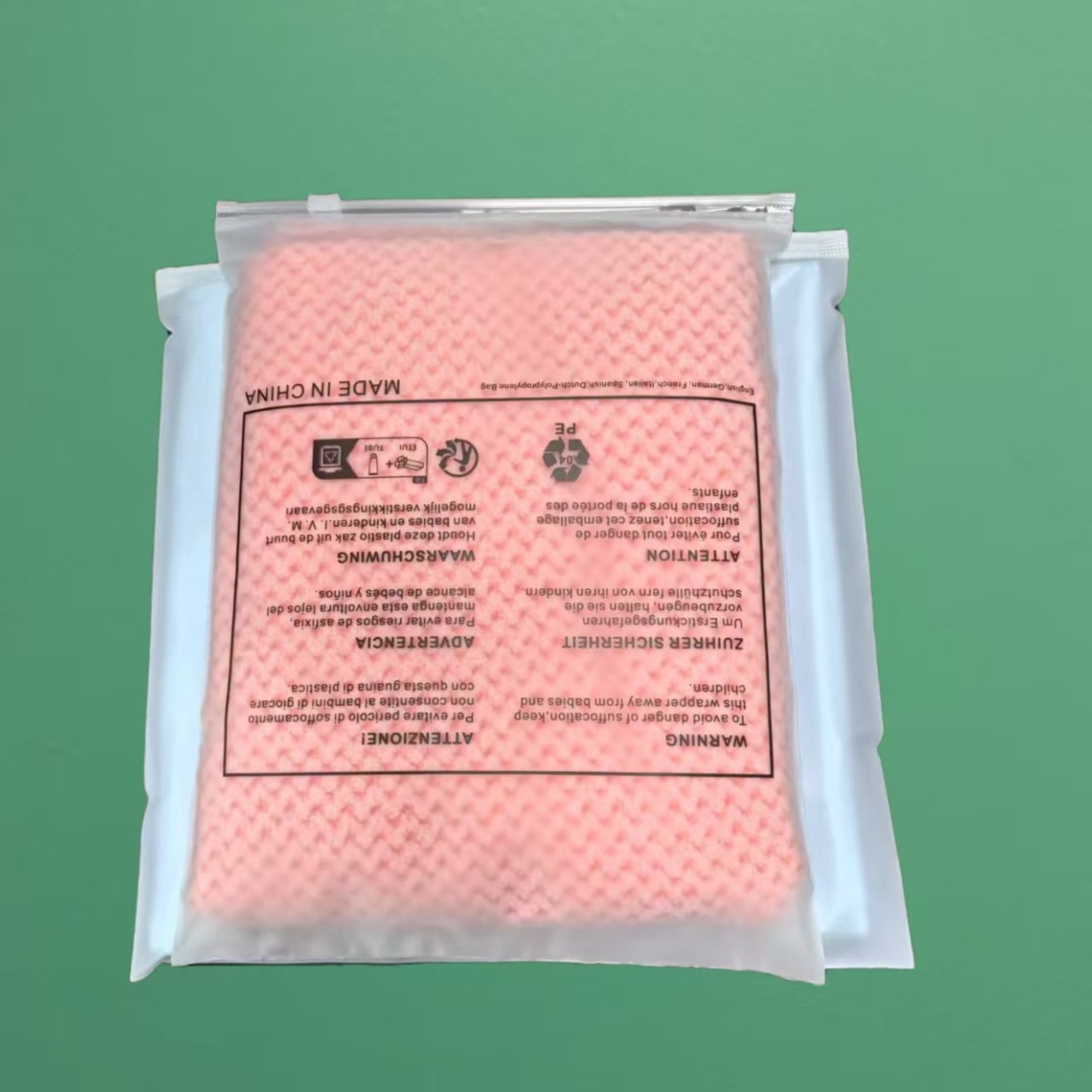 Double-Sided Cpe Clothing Frosted Bag Spring Clothing Packaging Bag Shirt Jacket Intimates Intimates Socks Zipper Bag