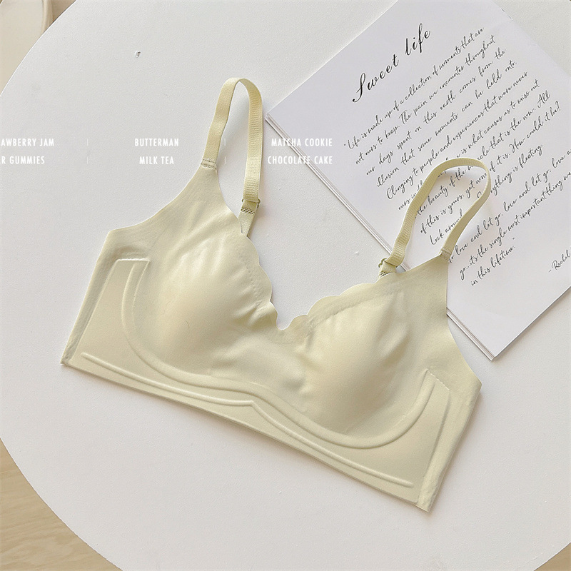 Picture of Slimming 5.00kg Big Chest Small Chest Underwear Women's Thin Summer Soft Support Anti-sagging Non-marking Rabbit Ear Bra