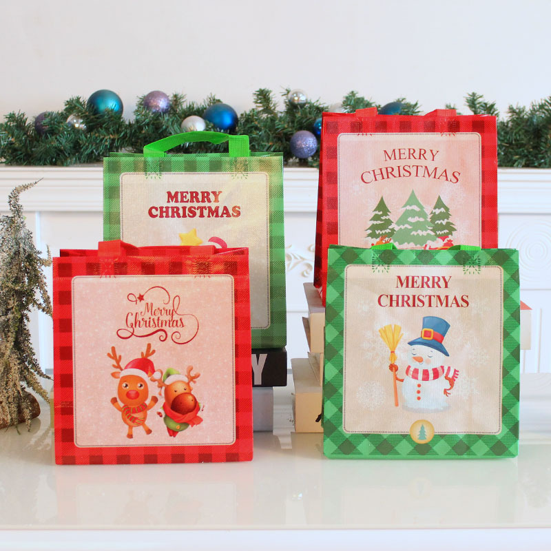 Hong Kong Love Cross-Border Printed Non-Woven Bag Creative Cartoon Storage Bag Christmas Gift Bag Foldableable Handbag