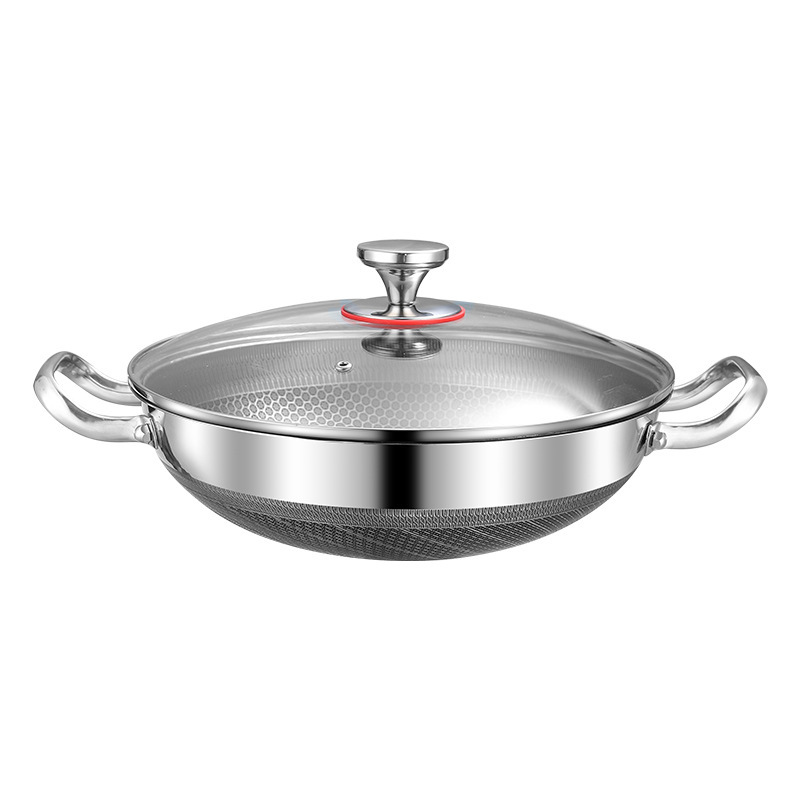 Picture of Double-sided honeycomb screen frying pan non-stick multi-purpose pan less lampblack pan induction cooker gas stove general manufacturers now