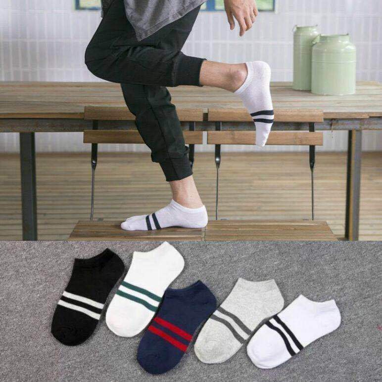 Picture of Socks men's summer solid color black white gray ankle socks unisex low-cut breathable socks low-top socks wholesale
