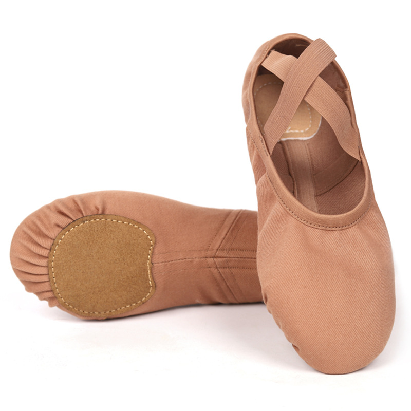 Picture of Full stretch cloth dance shoes women's soft-soled exercise shoes professional body dance shoes lace-up free cat claw shoes Chinese ethnic