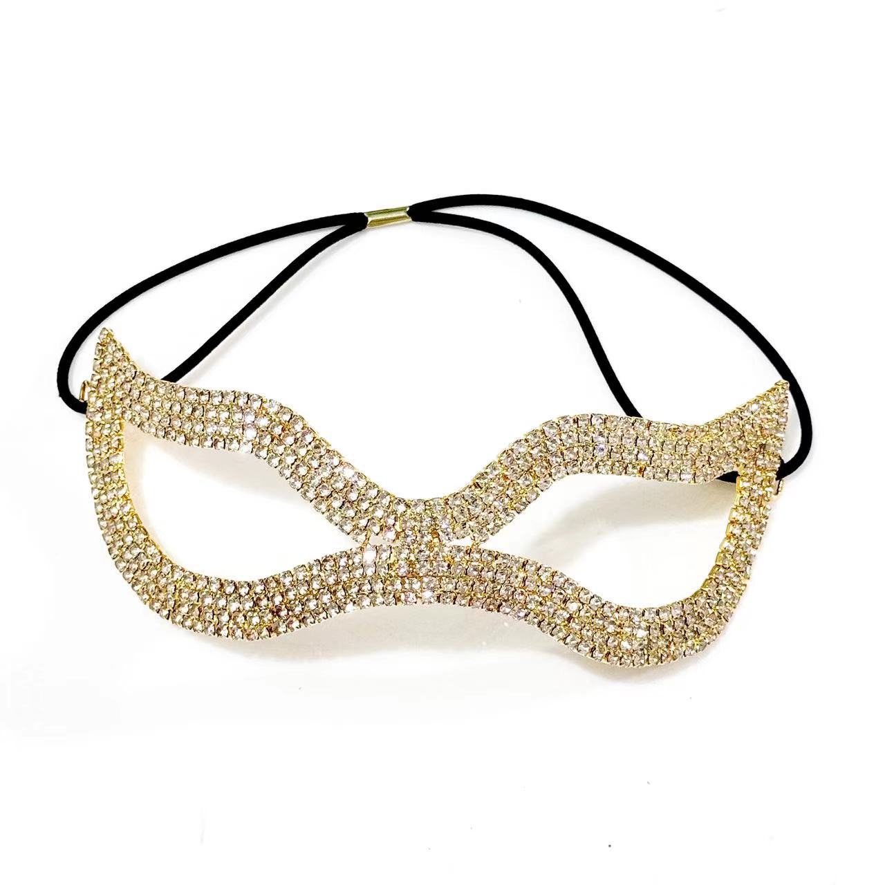 Picture of Cross-border Masquerade Rhinestone Mask European and American Fashion Personality Simple Mask Women Halloween All-match Face Decorations