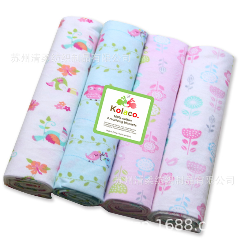 Picture of flannel blanket cotton flannel baby cloth flannel cotton blanket 4 pack swaddling clothes