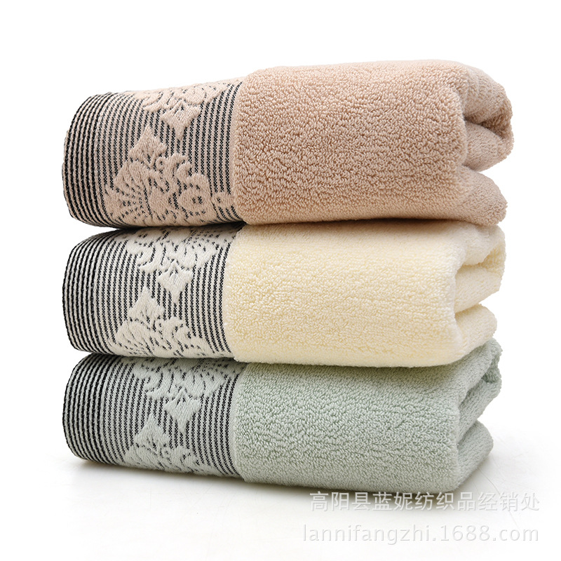Picture of Gaoyang factory cotton European flower towel soft absorbent large face towel supermarket gift wholesale face towel household towel