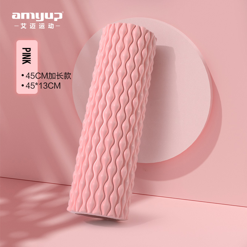 Picture of EVA water drop foam shaft muscle relaxation spike massage stick hollow yoga pillar massage roller
