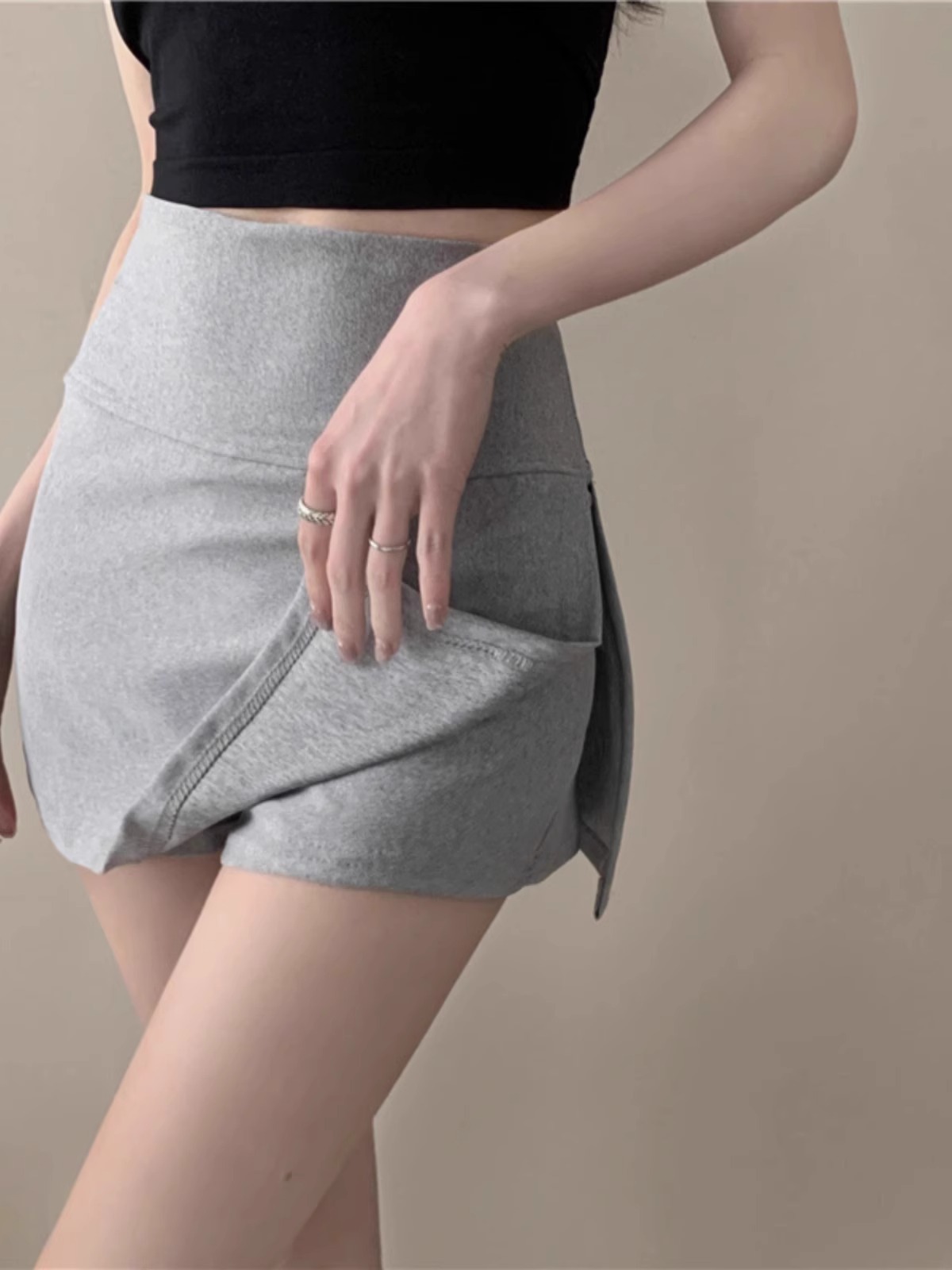 Picture of Side Split Yoga Culottes Women's Autumn 2024 New Anti-running Light Slimming Sheath Skirt A- shaped Sports Skirt