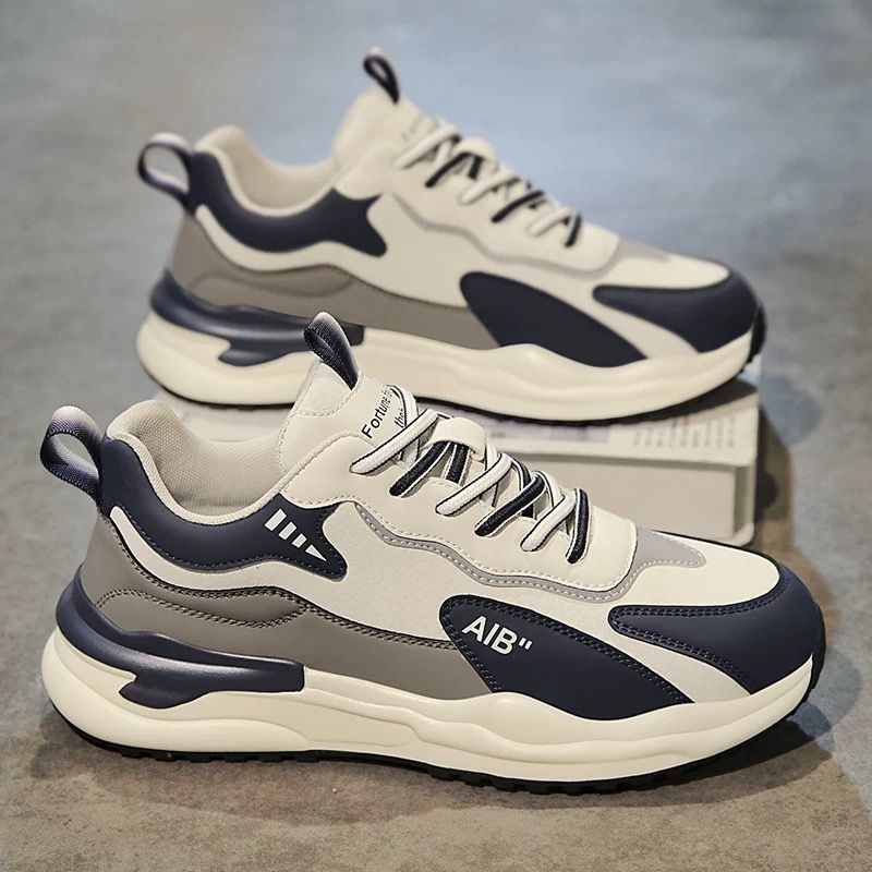 Forrest Gump Men's Shoes Autum Leather Sports Shoes Men's Versatile Casual Shoes Running Non-Slip Heightening Dad Trendy Shoes Winter
