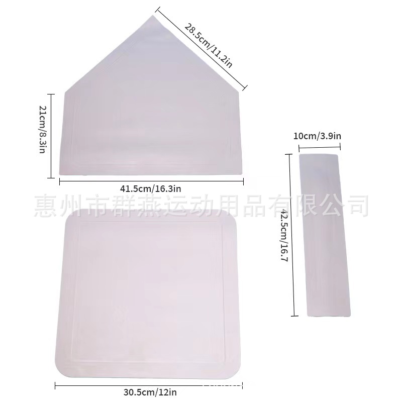 Picture of Rubber Baseball Base Bag Waterproof Eco-friendly Wear-resistant Home Plate Base Mat 5-piece Set Counter Pitcher Mat Baseball Field Supplies