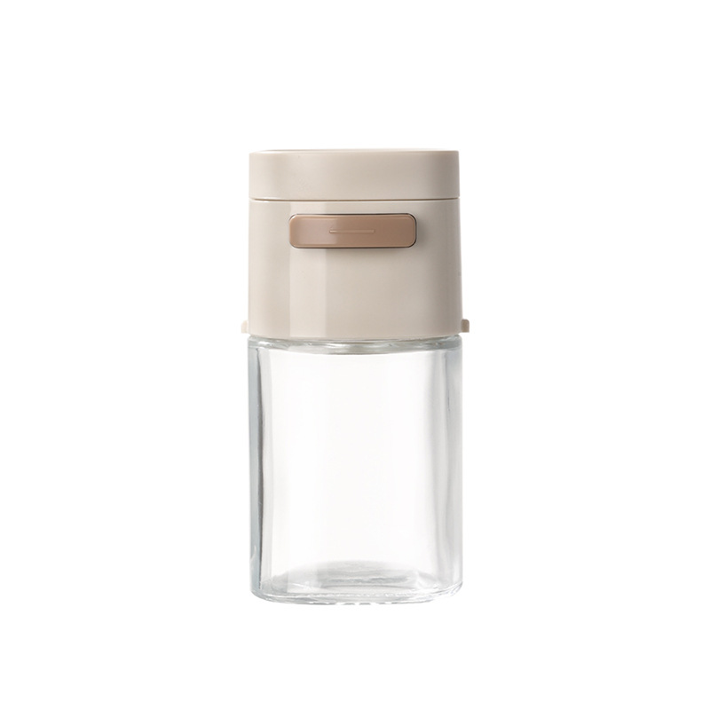 Picture of FaSoLa kitchen quantitative seasoning jar press-type controlled salt bottle household sealed moisture-proof salt jar seasoning bottle