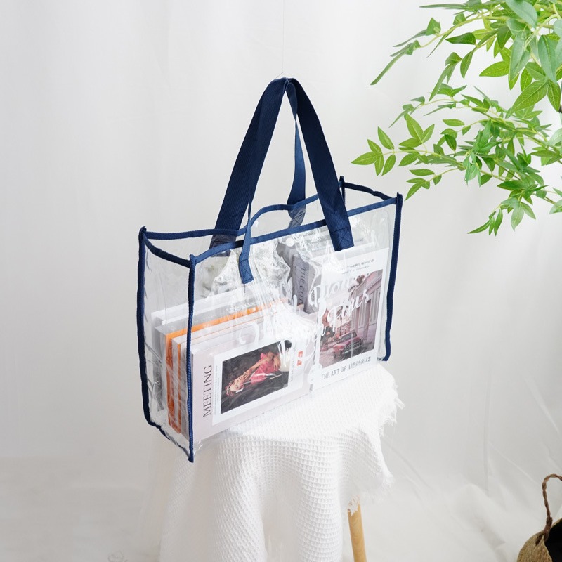 Picture of New Portable Swimming Bag Transparent Waterproof Multifunctional PVC Large Capacity Jelly Bag Cosmetic Storage Bag Factory