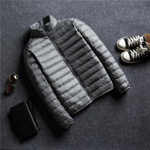 Picture of Light Feather Cotton-padded Jacket Short Autumn and Winter 2021 New Style plus size Men's Hooded Cold-proof Warm Jacket with Vertical Collar